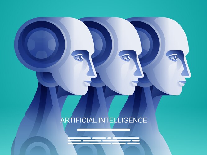 Artificial intelligence robot vs human – Royalty-Free Vector | VectorStock