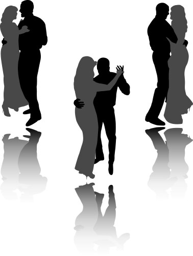 Stylized dancing couple Royalty Free Vector Image