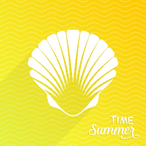 Red Scallop Seashell Royalty Free Vector Image