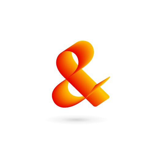 Symbol and ampersand logo icon design template Vector Image
