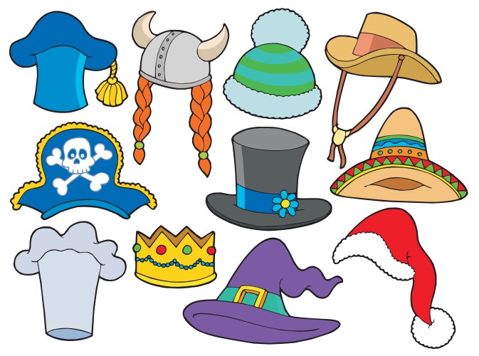 Various hats collection Vector Image