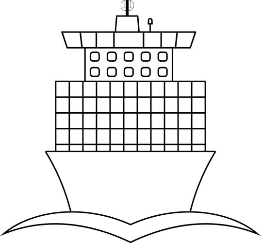 Container ship icon Royalty Free Vector Image - VectorStock