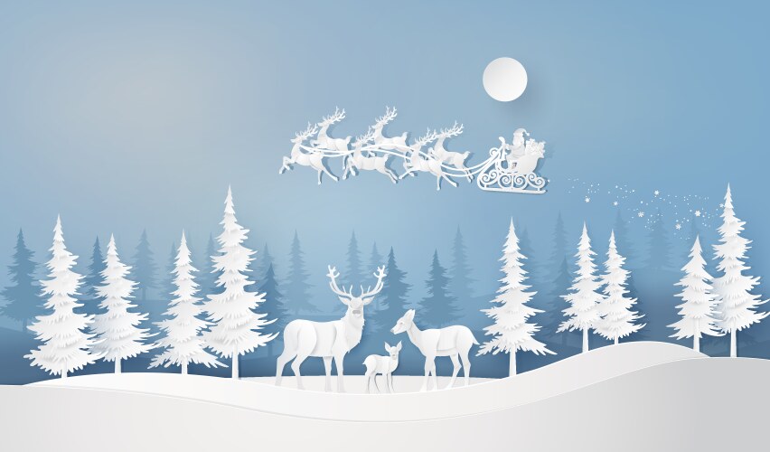 Winter forest Royalty Free Vector Image - VectorStock