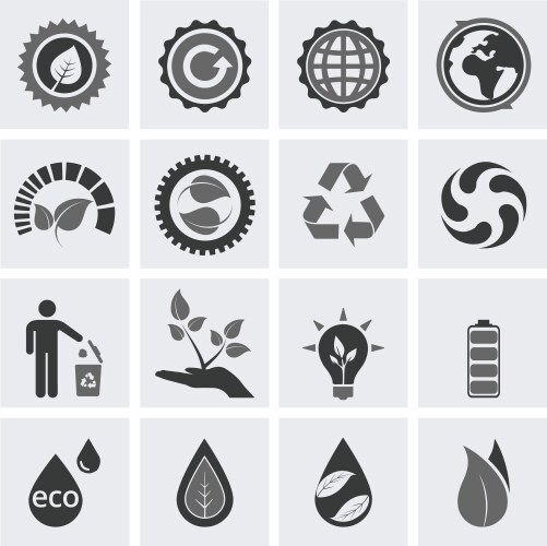 Eco logos set Royalty Free Vector Image - VectorStock
