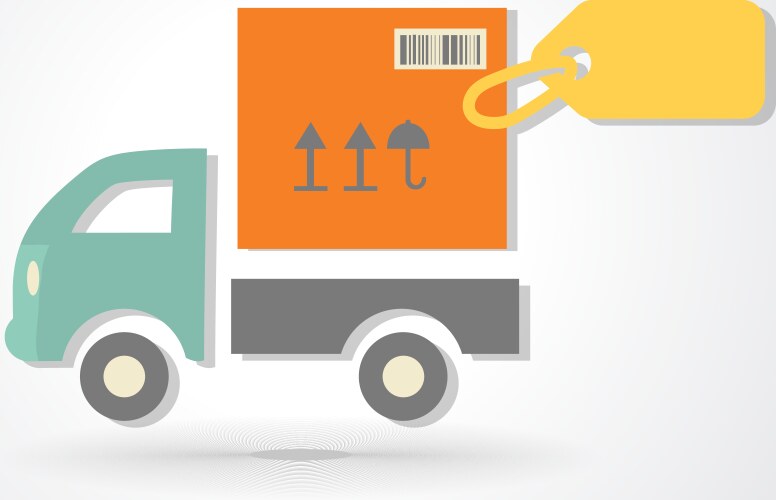 van delivery concept icon vector image