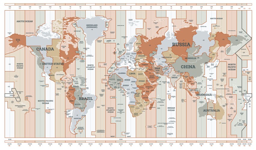 World climate zones map geographic Royalty Free Vector Image