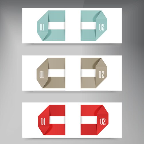 modern business origami style options banner vector