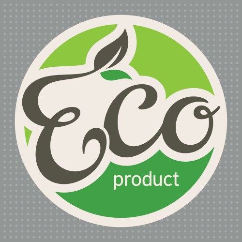 eco label vector image