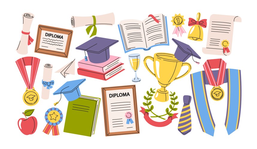 Graduation mortarboard bachelor party event Vector Image