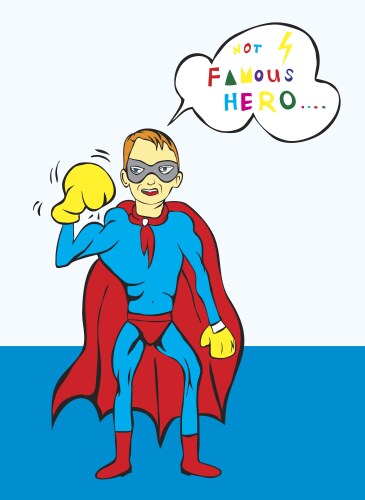 Superhero cartoon vector image