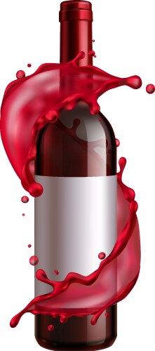 Red wine splash collection Royalty Free Vector Image