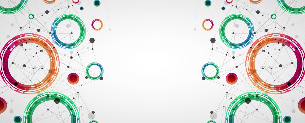 Technical background with plexus effect and made vector image