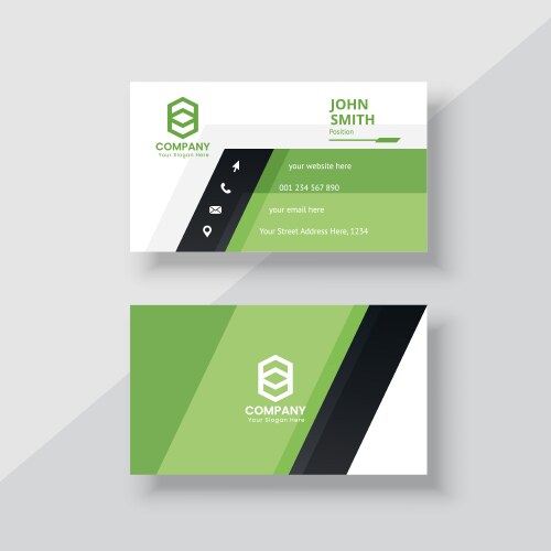 Corporate modern business card template Vector Image