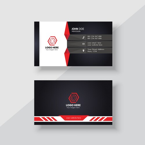 Corporate modern business card template Vector Image