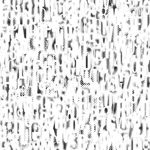 Seamless pattern with a font consisting of dots vector image