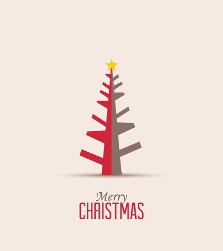Christmas tree from paper ribbon Royalty Free Vector Image