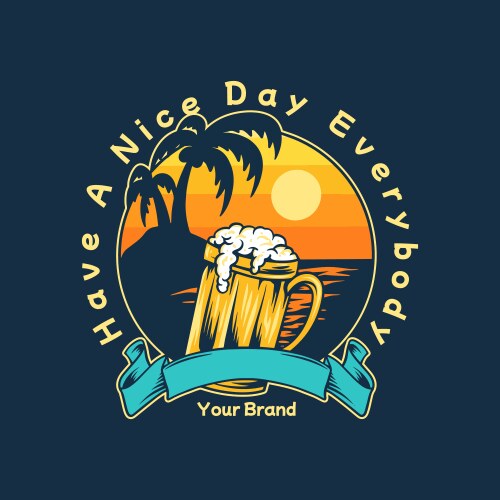 Summer Beer Vibes Vector Image