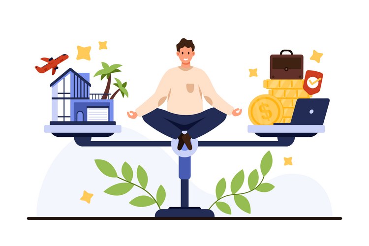 Work-Life Balance Concept – Royalty-Free Vector | VectorStock