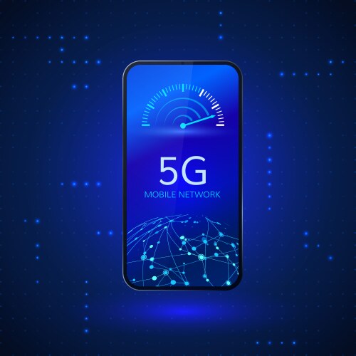 5g network wireless systems and internet vector image