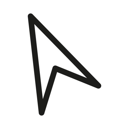 Cursor arrow icon pointer symbol navigation vector image