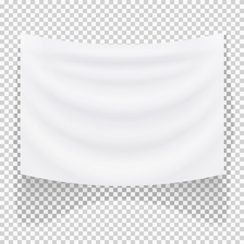 Blank white fabric flag banner Royalty Free Vector Image