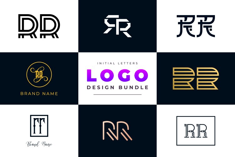 Logo design monogram Royalty Free Vector Image