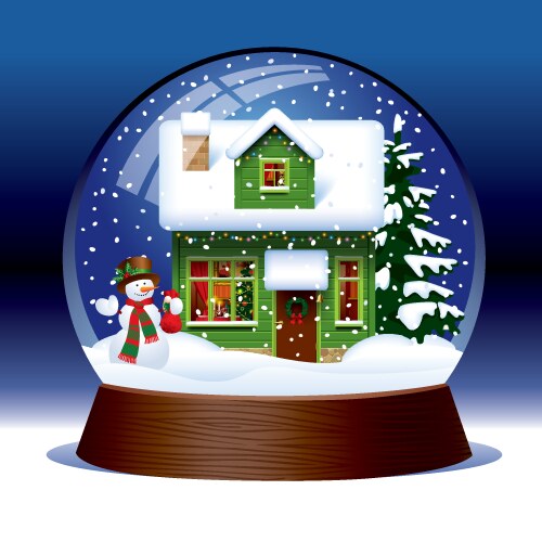 Snow globe Royalty Free Vector Image - VectorStock