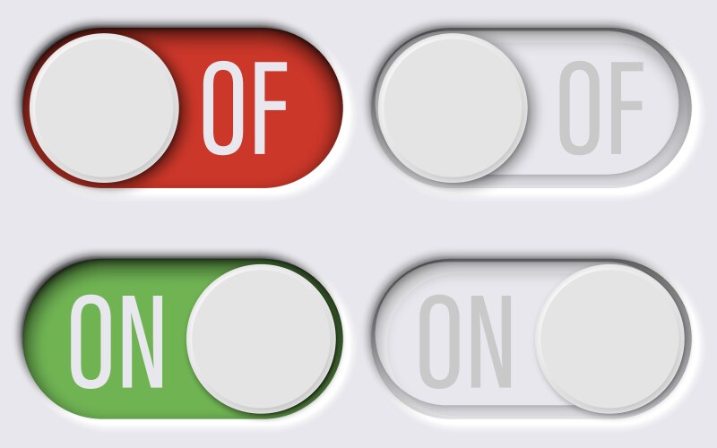 Toggle switch design an elegant onoff variation vector image