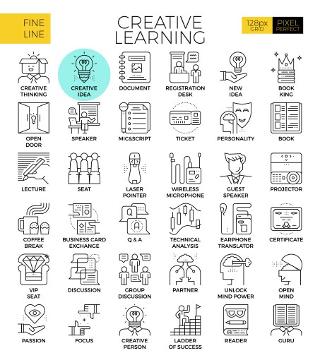 Creative learning vector image