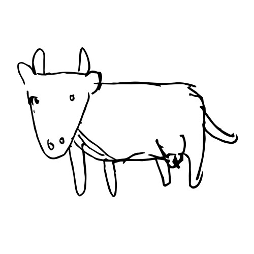 Cow head sketch icon Royalty Free Vector Image