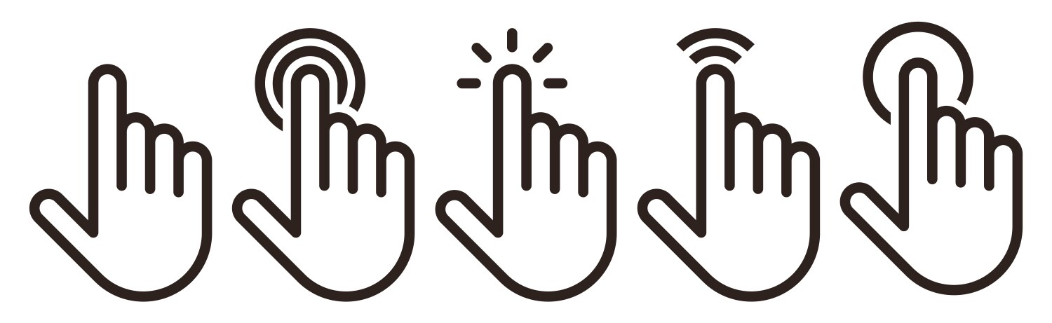 Hand Pointer Click Cursor Icon vektorbild