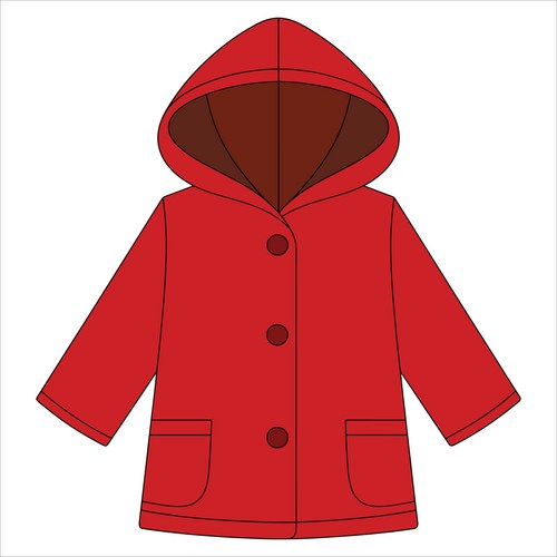 Yellow raincoat isolated on white background Vector Image