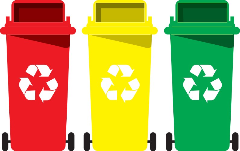 Recycle bins Royalty Free Vector Image - VectorStock
