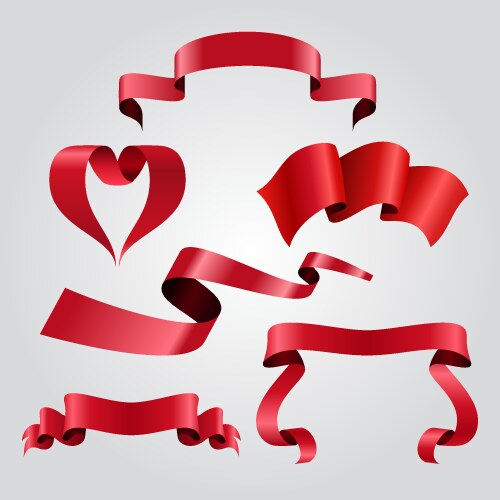 Ribbon banner shapes label collection Royalty Free Vector