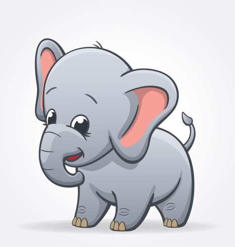 Adorable Baby Elephant Character Vector Image