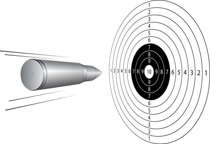 Target bullet Royalty Free Vector Image - VectorStock