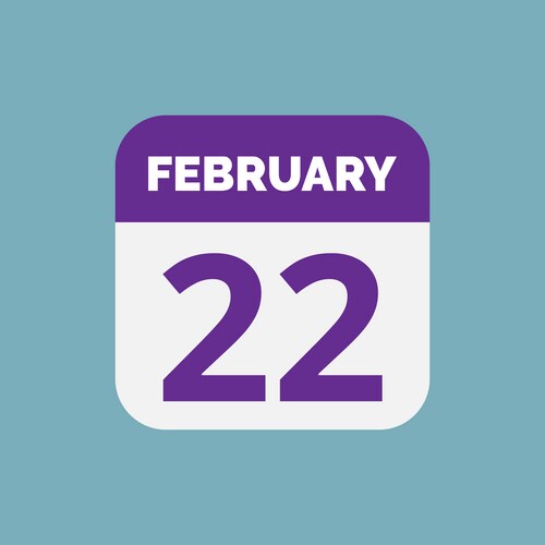 February 22 Vector Images & Graphics for Commercial Use | VectorStock
