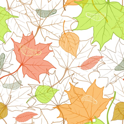 Autumn background with leaves Royalty Free Vector Image