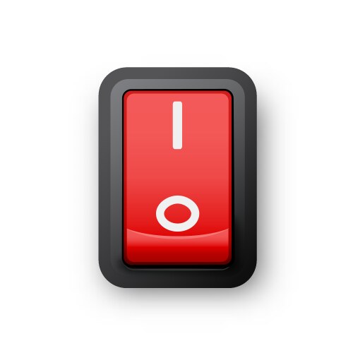 Electric light switch icon in flat style power Vector Image