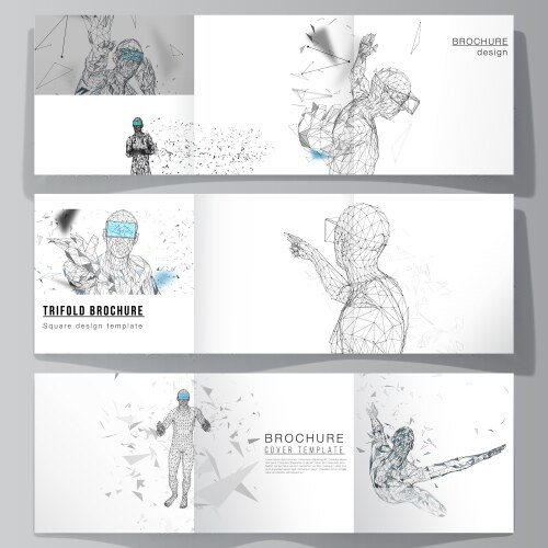 Minimal editable layout of two square vector image