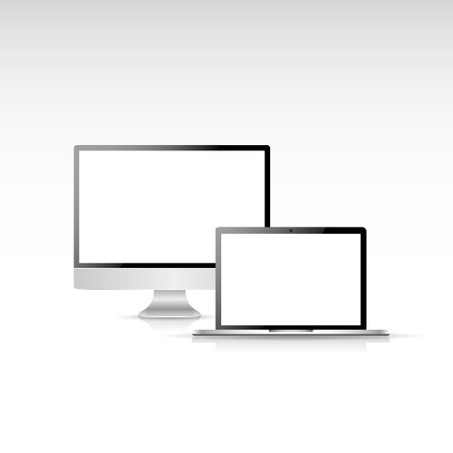 Digital Device Mockup - Office Tech Vector Image