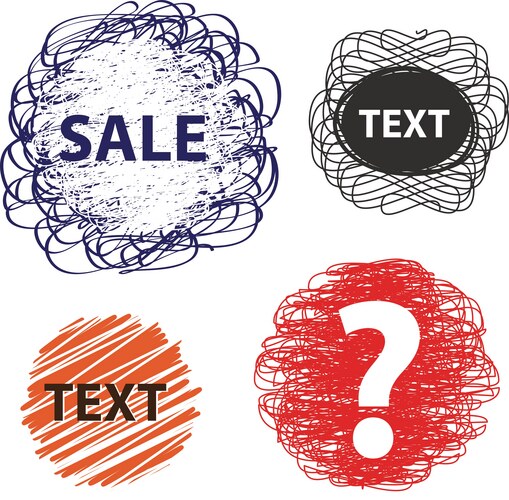 Hand-Drawn Speech Bubbles & Thought Balloons Vector Image