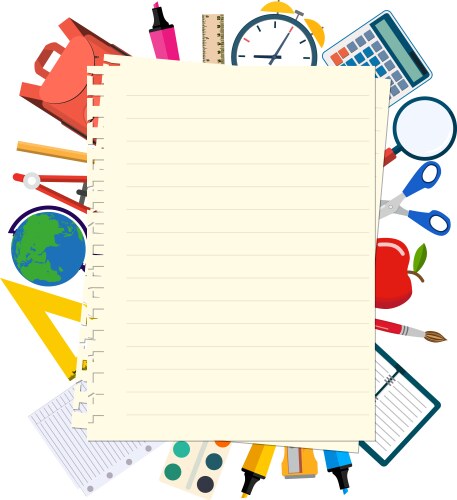 Back to school frame Royalty Free Vector Image