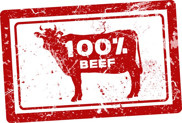 Beef meat vintage butcher sign post Royalty Free Vector