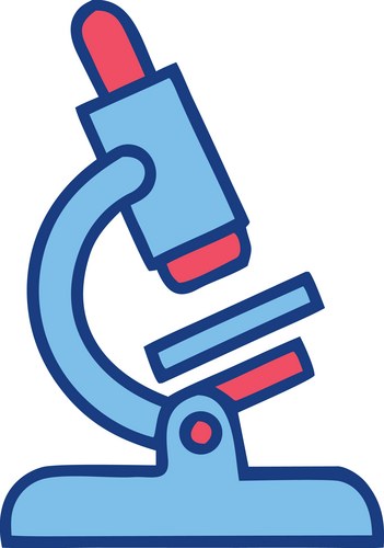 Stylized Teal Microscope Icon – Royalty-Free Vector | VectorStock