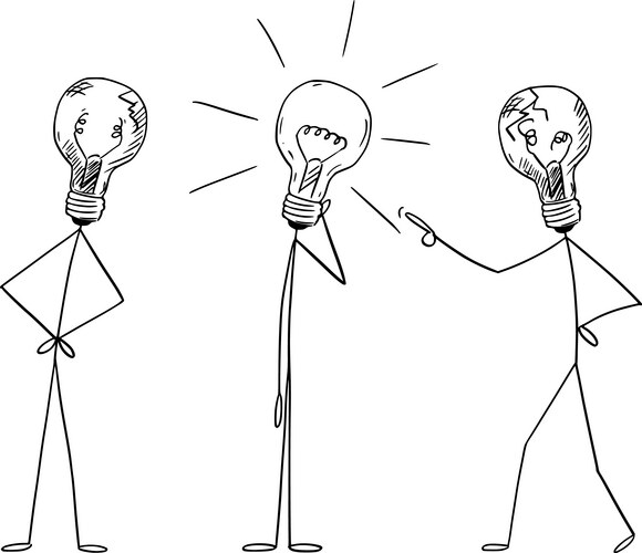 Difference of creative individuality cartoon Vector Image