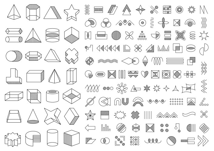 geometric shapes set vector