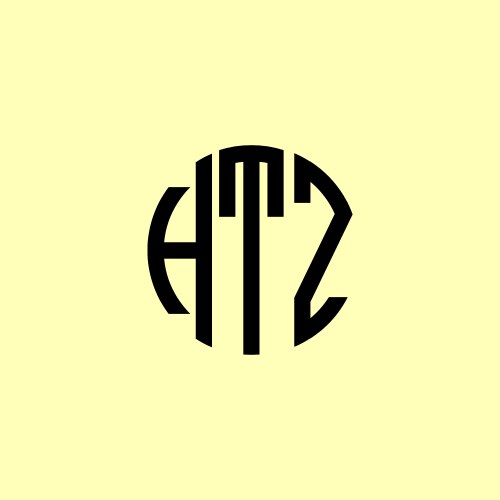 Creative rounded initial letters bza logo – Royalty-Free Vector ...
