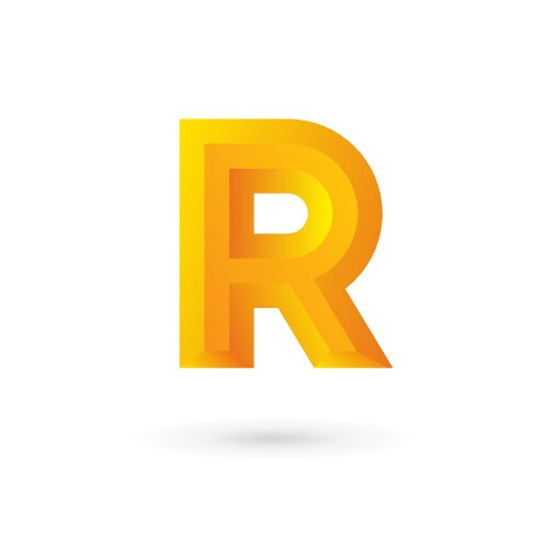 Letter r template simple professional logo Vector Image