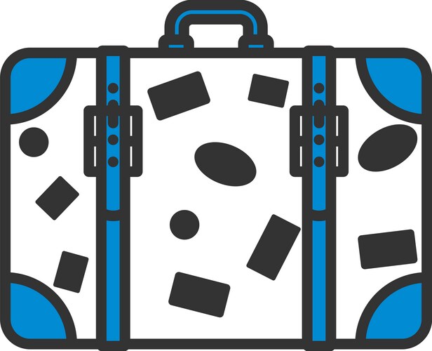 Suitcase icon logo Royalty Free Vector Image - VectorStock